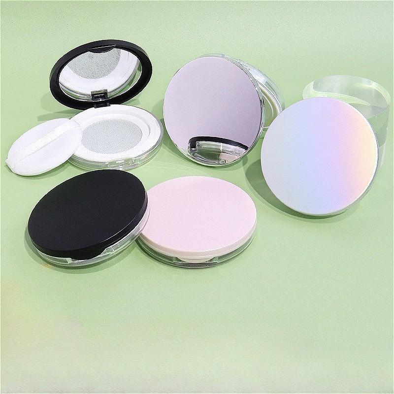 Viral 5g Ultra-Thin Flip Compact with Mirror, Empty Refillable Loose Powder Box, Portable Travel Essential