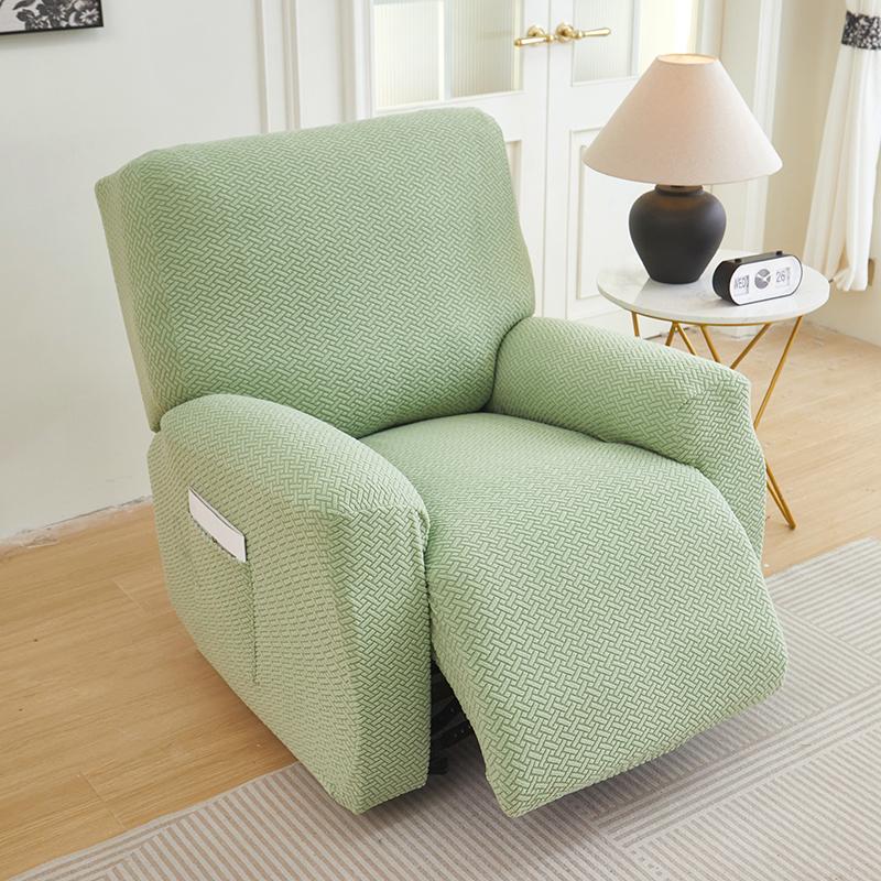 1/2/3 Seater Recliner Sofa Cover Solid Color Cushion Cover Sofa Cover Lazy Chair Jacquard Waterproof Leaf Shapeed Sofa Covers