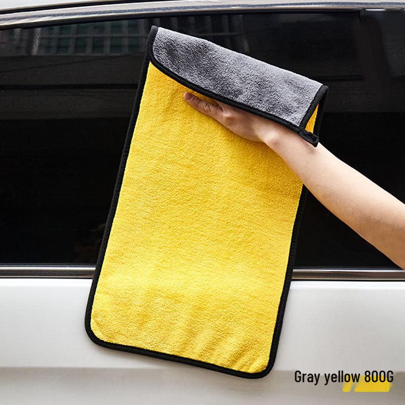 Quick-Dry Thickened Coral Fleece Car Wash Towel - Highly Absorbent for Efficient Cleaning