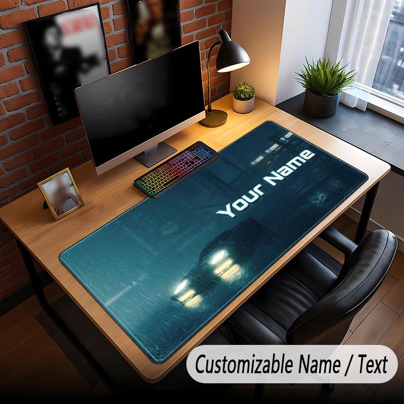 Custom Name Text Big Mouse Pad,Rocket League Soft Non Slip Extended Desk Mat For Home Office