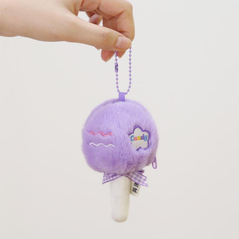 

Букет из леденцов-роз, плюшевая подвеска, милая игрушка, украшение, подарок, кукла, цепочка для ключей Purple Lollipop Pendant