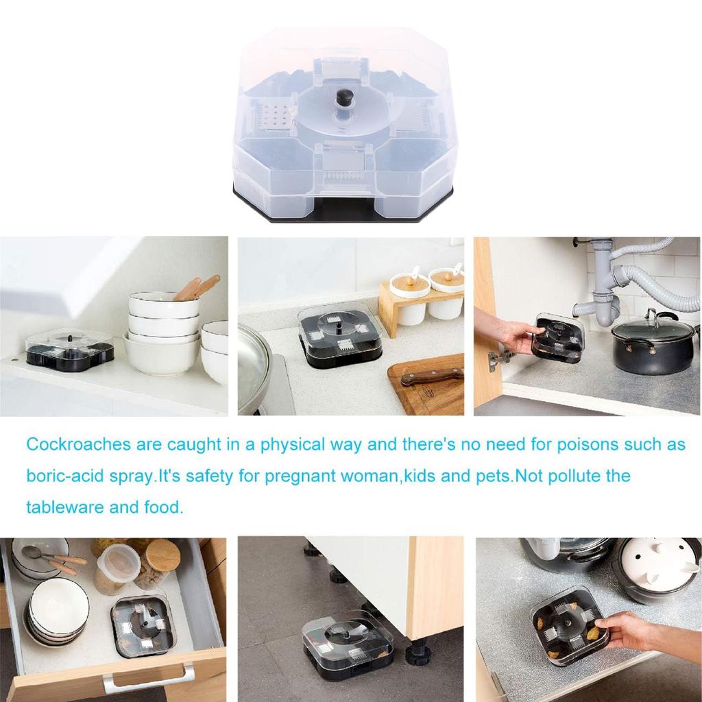 Cockroach Traps Box Stainless Steel Roach Catcher Wear-resistant Lightweight Cockroach Repellent Good Sealing Living Room
