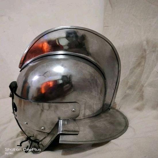 Sector Gladiator Helmet, Combat Helmet, Battle Ready Helm, Galea Helmet, Roman Helmet, 2mm Mild Steel