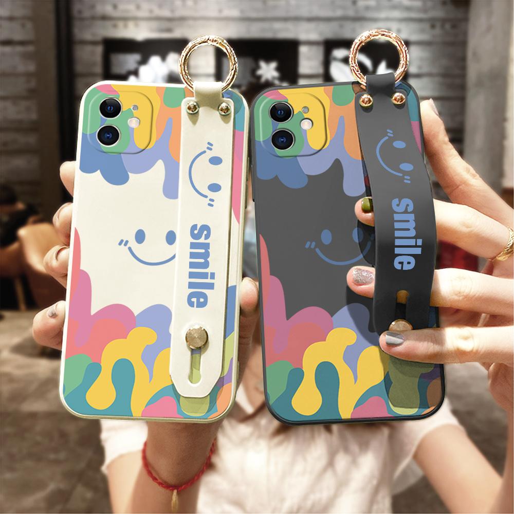 Pro OPPO A31 A38 A53 A57 A59 A93 Realme 11 Pro 9 Pro C25 C25S C25Y C30 C65 C67 s řemínkem na zápěstí Smile Barevná pouzdra s plnou ochranou objektivu proti nárazu