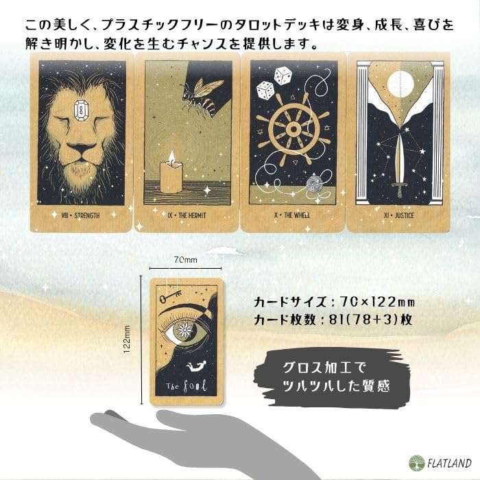 Transient Light Tarot, English Version, Tarot Reading Instructions, Japanese Instruction Manual Included, Authentic 78 Tarot Cards