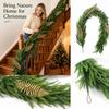 1.8m Artificial Christmas Garland with Green Needles for Window Display Holiday Decor