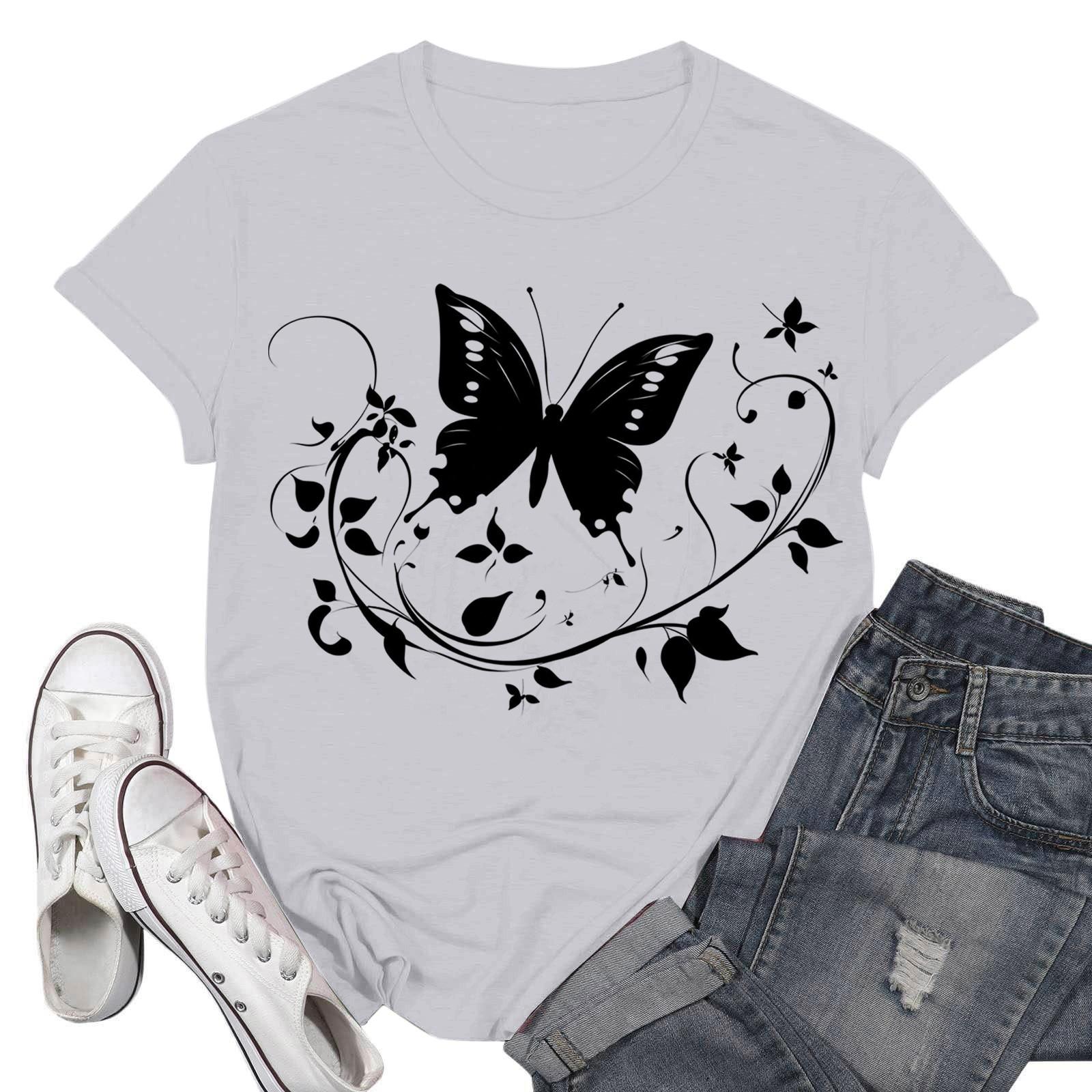 

Женские модные повседневные пуловеры с короткими рукавами и круглым вырезом с принтом XXL белый