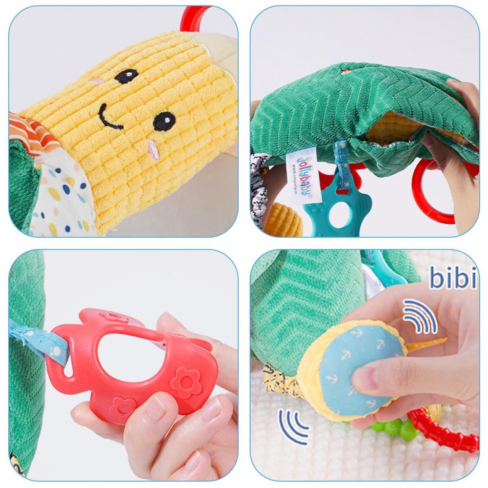 צעצועי רעשן עגלת תירס בננה בפלאש תליית מיטת תינוק מיטת פעילות טבעת פעמון עם קמט צעצועי מושב בטיחות לרכב לתינוקות 0-12 חודשים