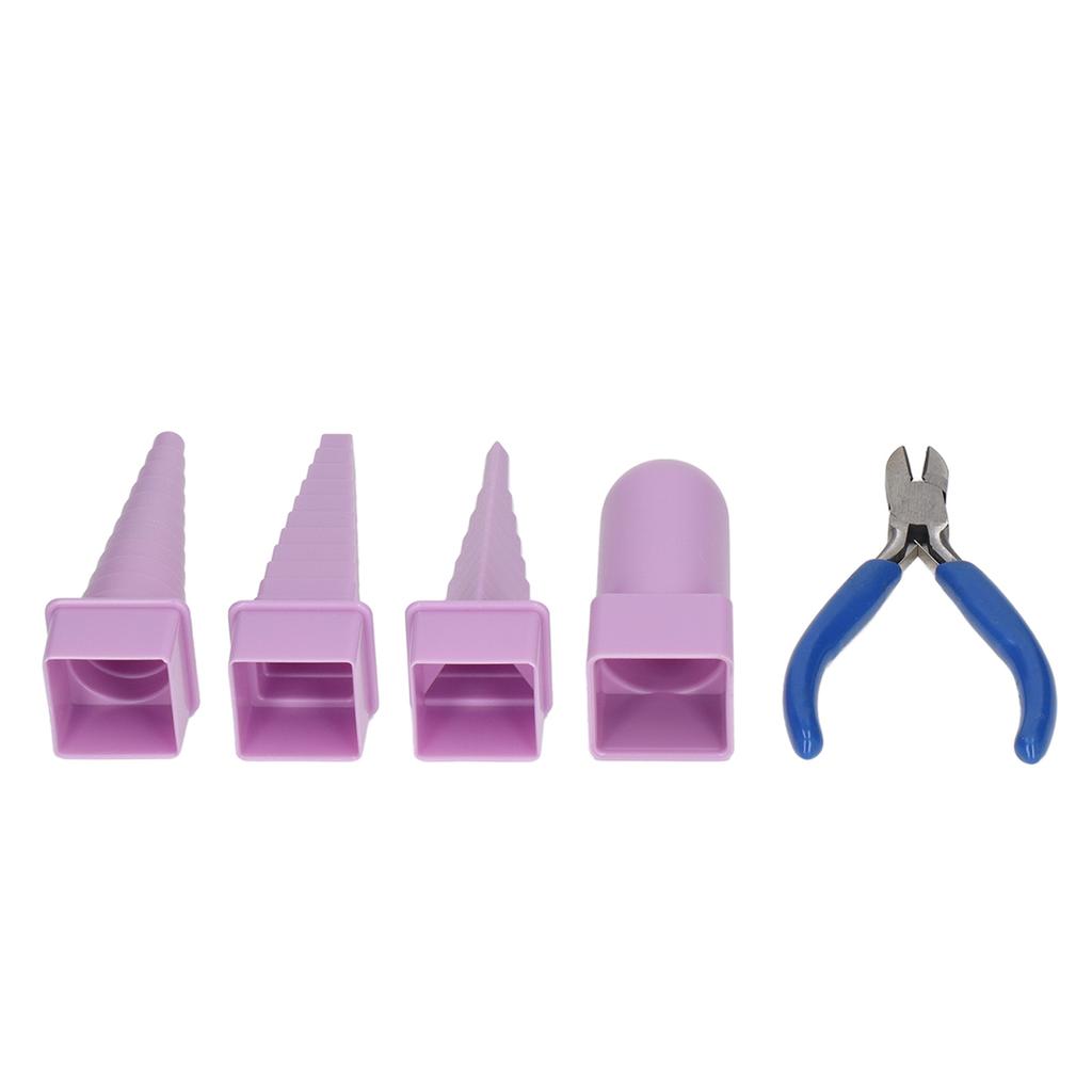 4Pcs Jewelry Mandrel Round Oval Triangle Square Jewellery Making Tool with 5in Pliers