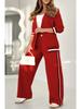 2025 Euro-American Ribbed Solid Color Fashion 2-Piece Set