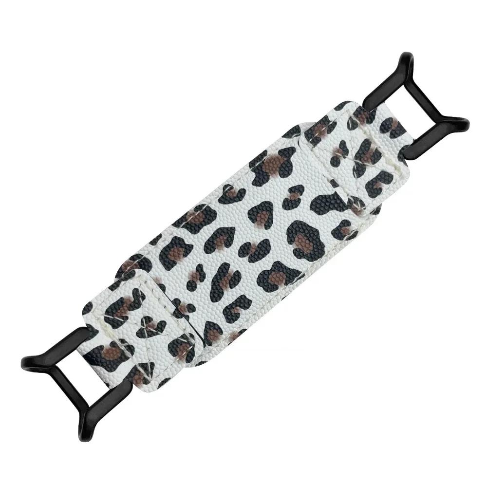 Leopardenmuster Tablet-Handgriff PU-Leder Elastischer Fingergriff-Halter für Kindle/Kobo/Voyaga/Lenovo/Sony 6-8" E-Book-Tablet