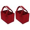Sleek & Functional Six Bottle Capacity Red Felt Wine Carrier Designed For Easy Transport To Events And Gatherings