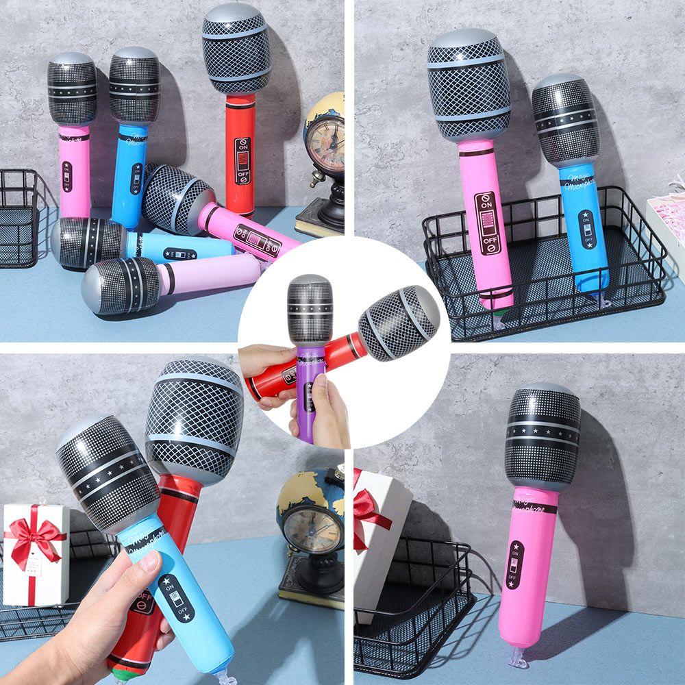 Sale Role Play Stage Birthday Decoration Inflatable Microphones Inflated Toys Photo Props Blow Up