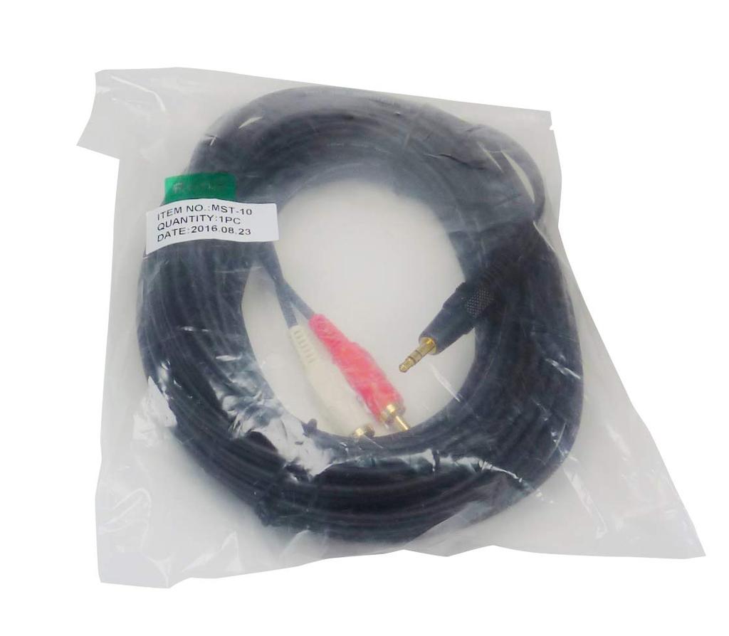 OFC Stereo Mini Plug To RCA Red and White Audio Cable MST-10 3.5mm (10m)