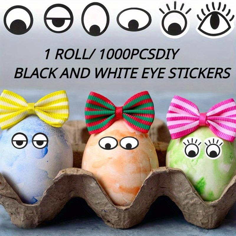 Self-Adhesive Art Eye Stickers for Crafts and DIY Projects 1000pcs Decorative Labels for Dolls, Toys, and School Art Supplies