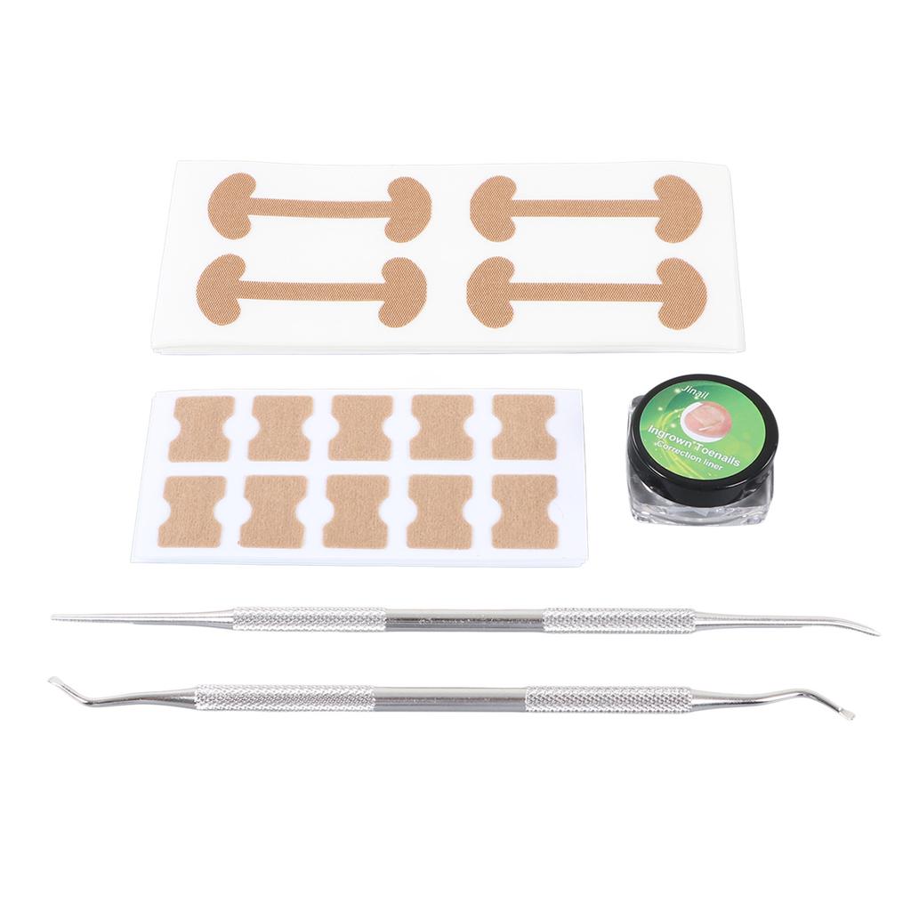 Eingewachsener Zehennagel Behandlungsset Zehennagel Korrekturpflaster C-Typ Streifen Nagelfeile Heber Pediküre Werkzeug