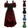 Dames Off Shoulder Mouwloze Jurk met Bandjes Slim Fit Vintage