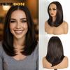 FREEDOM Synthetic Lace Front Wigs For Women Short Bob Layered Straight 6x4 Wear And Go Glueless Wig Ombre Pre Plucked Lace Wigs
