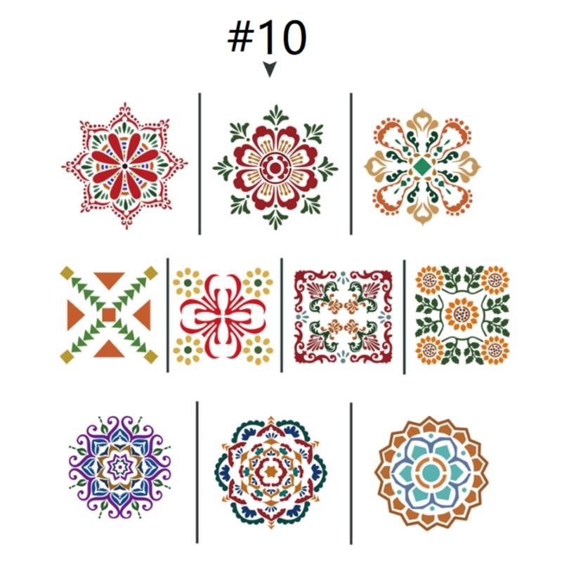 Versatile Mandalas Design Stencils For Artistic Expression Decoration Projects PET Templates With Precise Cutout Shapes