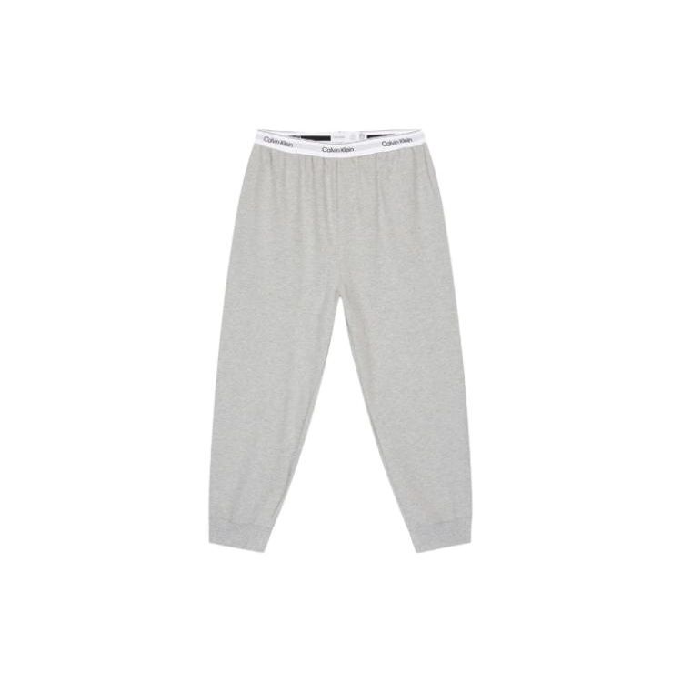 

Calvin Klein Мужские трикотажные джоггеры с манжетами и принтом логотипа SS23, светло-серые, NM2302-051 M