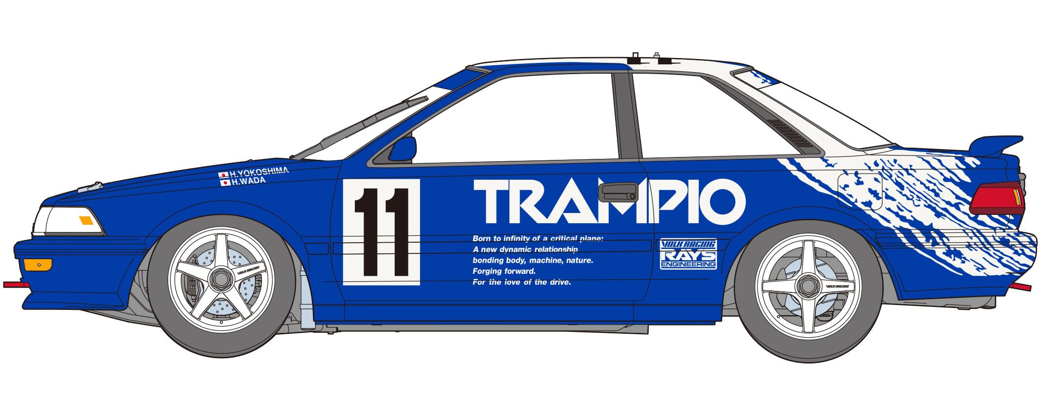 

Hasegawa Trampio Corolla Levin AE92 1991 JTC Plastic Model Kit 20717 1/24 (Automobile)