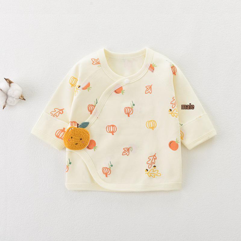 Unisex Newborn Cotton Boneless Half-Back Onesie for Spring, Summer, and Autumn