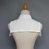 1 piece of white fake collar inspired by European medieval Renaissance ruffs, serving as a bib, cravat, equestrian collar access