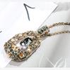 2025 Korean Style Crystal Sweater Necklace: Long Sparkling Diamond Pendant for Autumn & Winter