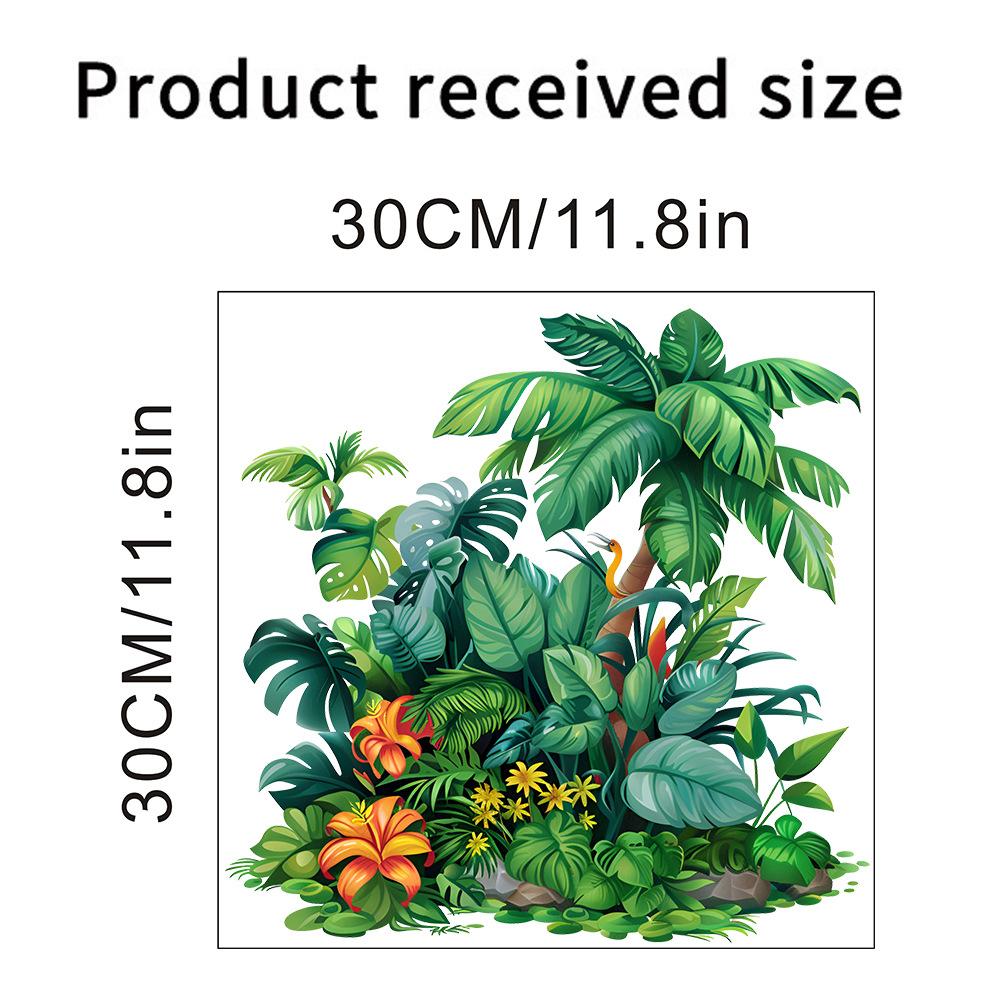 Gröna Växtväggklistermärken Heminredning Vardagsrum Tropisk Regnskog Palmblad Dekal Väggmålning Barnrum Tapet