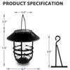 LED Solar Wall Lamp Outdoor Flickering Flames Solar Sconce Lights IP65 Waterproof Hanging Lamps For Garden Yard Decor Lighting