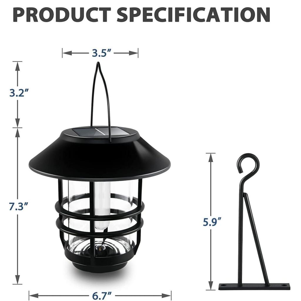 LED Solar Wall Lamp Outdoor Flickering Flames Solar Sconce Lights IP65 Waterproof Hanging Lamps For Garden Yard Decor Lighting