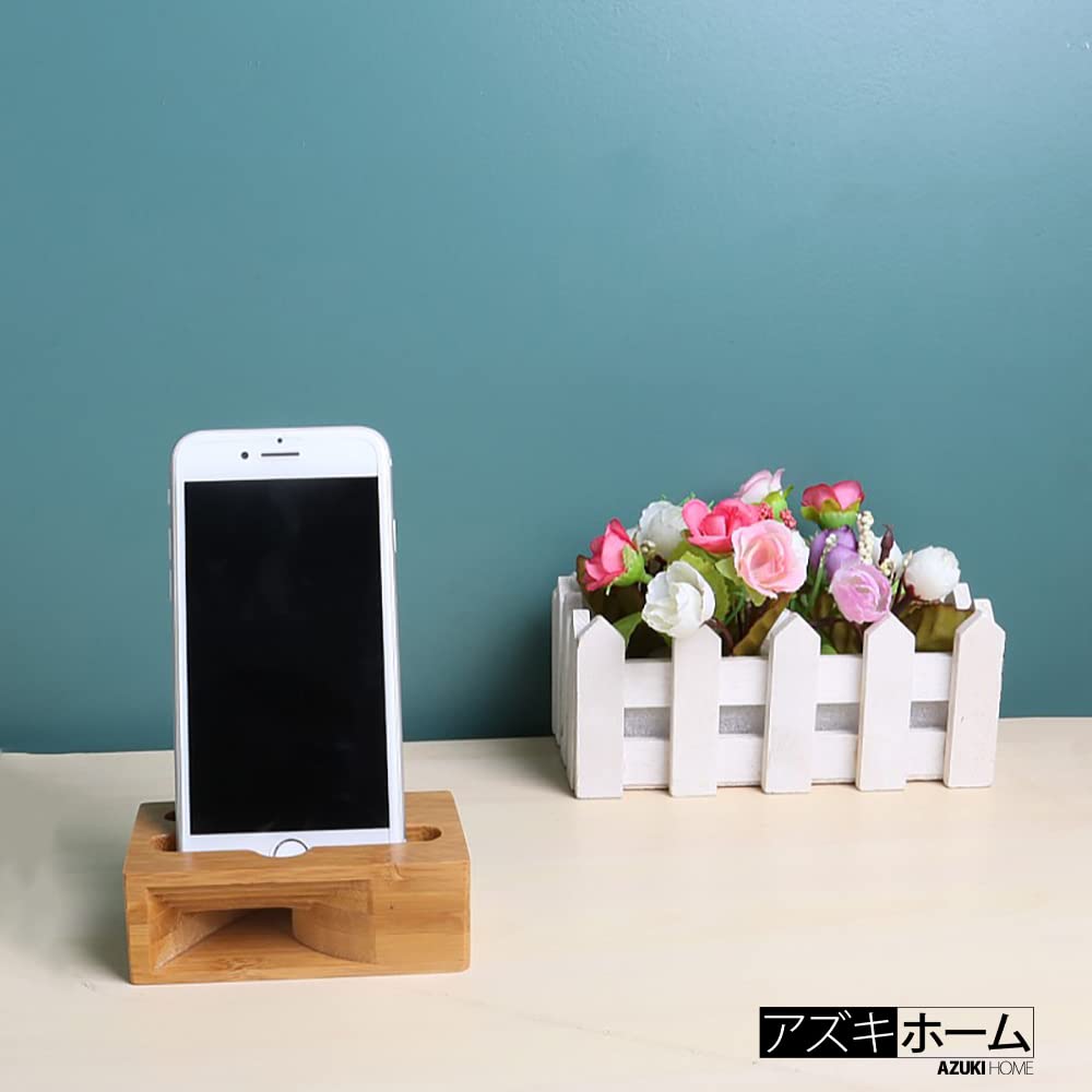 Smartphone Holder, Bamboo Speaker, Loudspeaker, Sound Amplifier, No Power Supply
