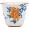 Guanlan Hand-Painted Peony Ceramic Tea Cup, Single Kung Fu Master Cup for Personal or Guest Use