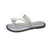 Mezzanine Flat Slippers Women's Summer Wear 2025 Summer New Pearl Beach Sandals Fashion Ins Fairy Style