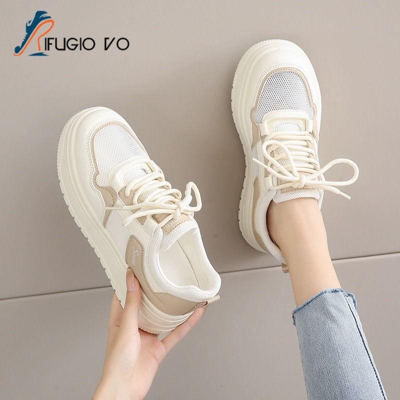 Little White Shoes Women's 2025 New Popular Summer Mesh Breathable Hollow Thin Mesh Shoes Soft Sole Women's Shoes Sports Board Shoes