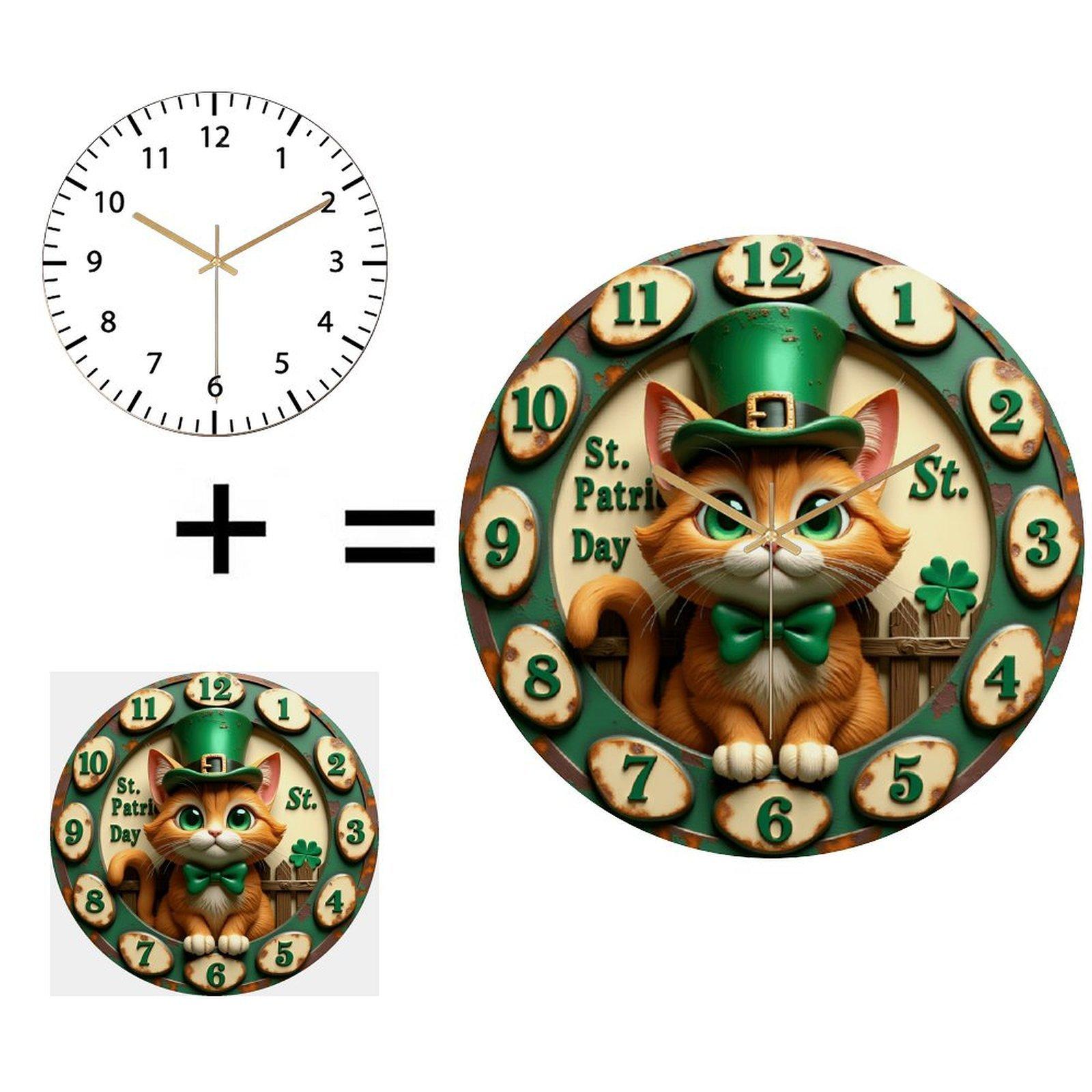 30x30cm Round Glass Wall Clock that is Exactly as Described and Pictured (White,12 in(30.48cm))