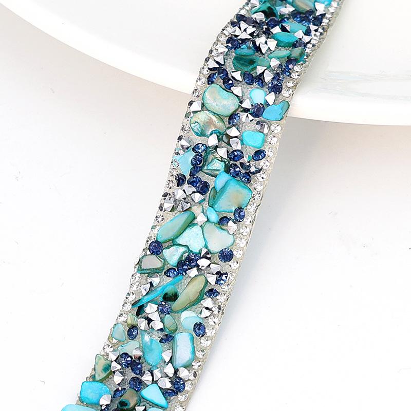 1 Yard Colorful Self Adhesive Crystal Rhinestone Trim Colorful Stone Diamond Sticker Sewing Drill Tape Diy Dress Car Phone Decor