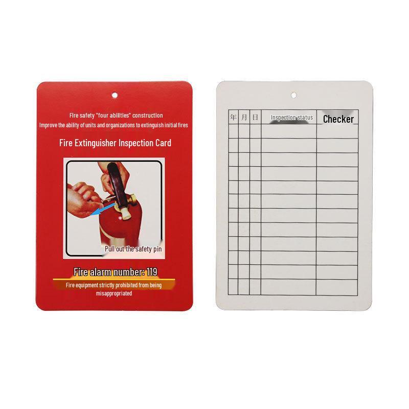 Fire Safety Inspection & Record Card Holder: Fire Extinguishers & Hydrants
