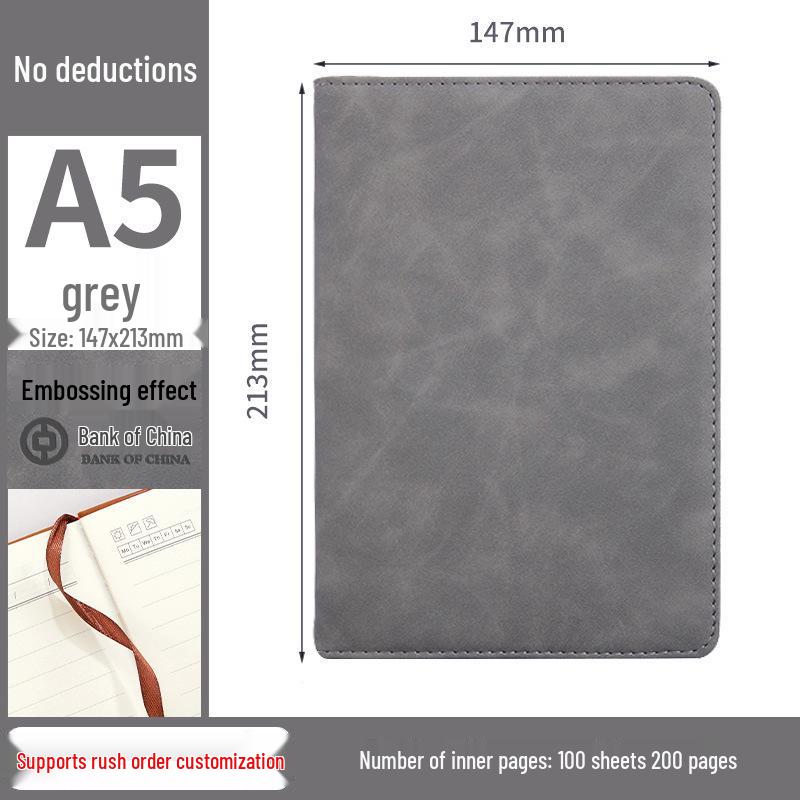 Color-Changing PU Business Notebook: Custom A5/B5 Notepad with Printable Logo for Meeting Minutes.