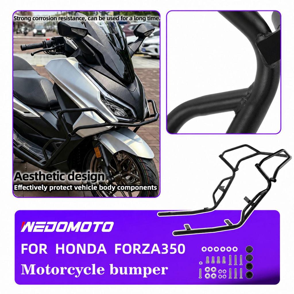 Honda FORZA 350 (18-26) Modified Crash Bumper Bars Anti-Fall Protection.