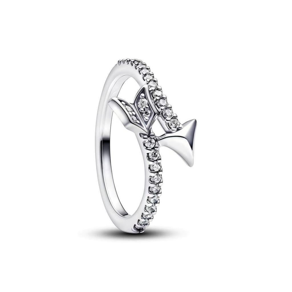 Nuovo anello in argento 925 mini Snoopy Natale diamante rosa orchidea d'amore alla moda gioielli di alta gamma da donna