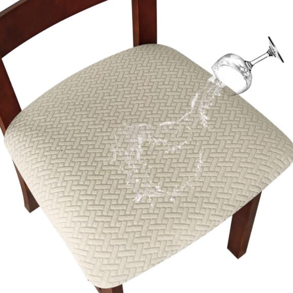 Spandex Jacquard Chair Cushion Cover Dining Room Upholstered Cushion Solid Chair Seat Cover Without Backrest Furniture Protector