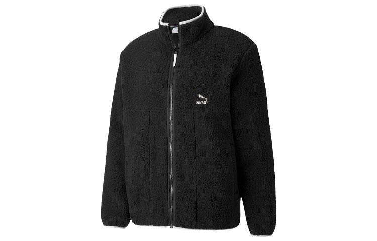 PUMA CLASSICS Boa Velvet Jackets Men s Black Stand Collar Moderate 532966-01 M