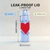 1PC Love Is Not Just A Kiss Heart 750ml Color Plastic Sports Water Bottle Leakproof Flip Straw Lid Suitable for Sports Office Home Use