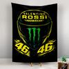 Tapestry Valentino Rossi 46 The Doctor Monster Helmet MotoGP Legend Poster for Motorcycle Fan Garage Wall Decor