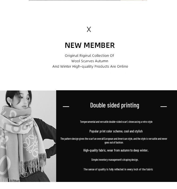 Luos Vielseitiger High-End Damen-Winterschal mit Geschenkbox - Langer, Warmer und Verdickter Schal.