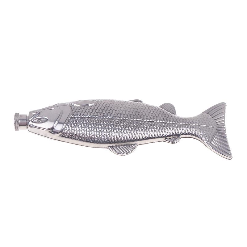 Trout-Fish-Shape Hip Flask 5Oz Alcohol Bottle With Funnel Mini Pocketn Stainless Steel Party Drinkware For Outdoor Travel
