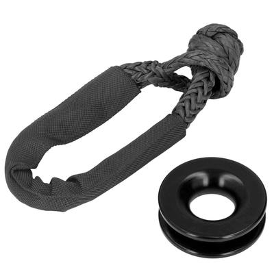 Recovery Ring Kit Synthetic Soft Shackle Rope Aluminium Alloy Snatch Ring for ATV UTV SUV
