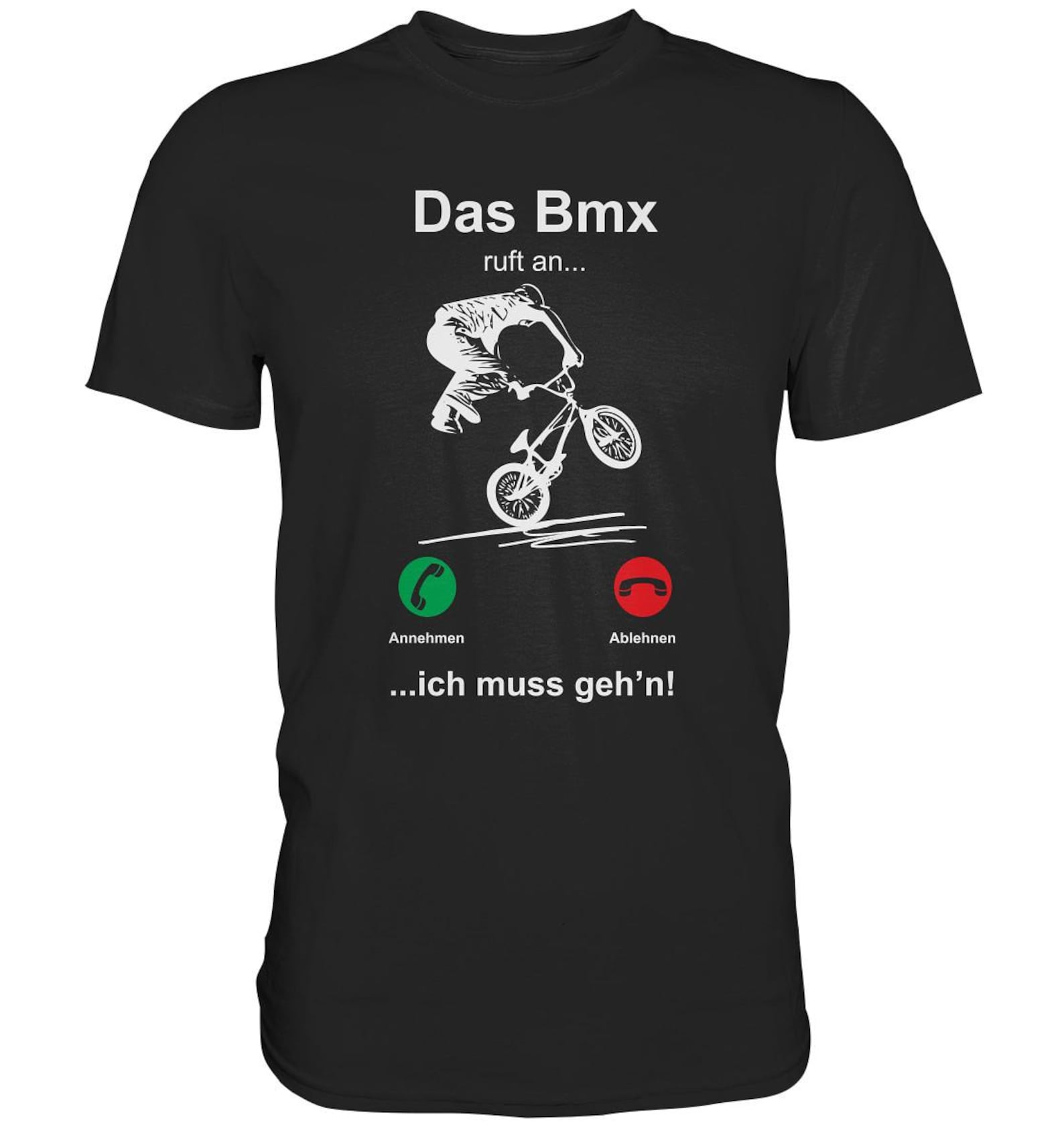 Bmx Calling Funny Bmxer T-Shirt - Premium Shirt XL