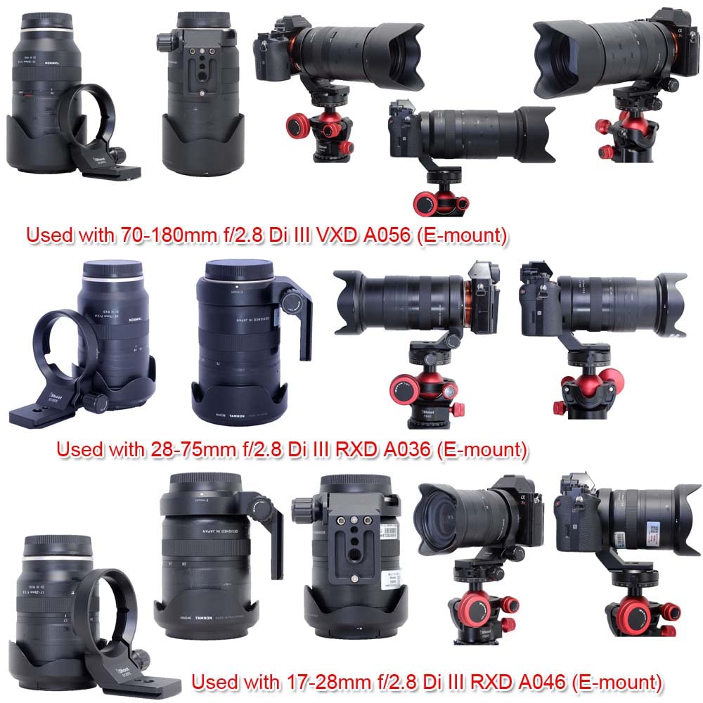 Tripod Mount Tripod Mount Lens Support Lens Bracket Tripod Compatible with Tamron Di III RXD Di III RXD Di III VXD A056 ARCA Ball Head Clamp